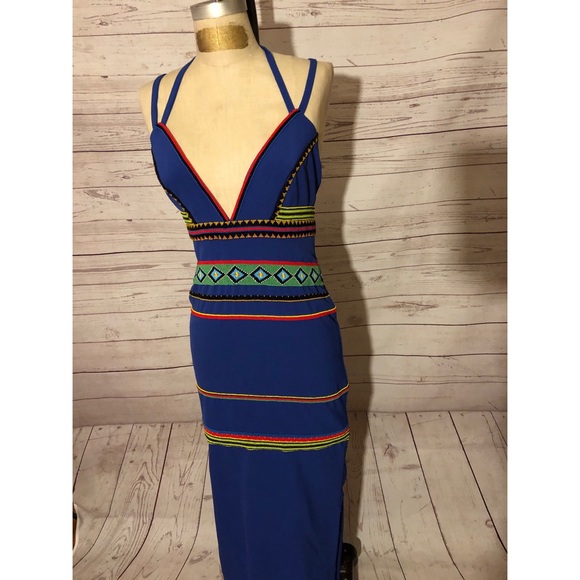 Nicole Miller Beaded asymmetrical statement dress - Picture 2 of 6